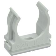 Держатель для труб (клипса) CF25 с защелкой ELASTA IEK CTA10D-CF25-K41-100