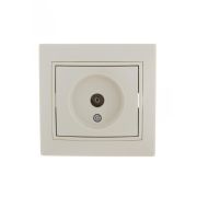 Розетка телевизионная проходная TV СП Mira крем./крем. LEZARD 701-0303-129