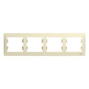 Рамка 4-м Glossa горизонт. беж. SE GSL000204