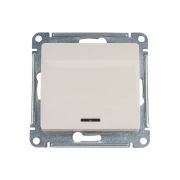Переключатель проходной 1-кл. СП Glossa 10А IP20 (сх. 6а) 10AX с подсветкой механизм беж. SE GSL000263