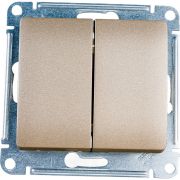 Выключатель 2-кл. СП Glossa 10А IP20 (сх. 5) 10AX механизм титан SE GSL000451