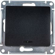 Выключатель 1-кл. СП Glossa 10А IP20 (сх. 1а) 10AX с подсветкой механизм антрацит SE GSL000713