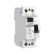 Выключатель дифференциального тока (УЗО) 2п 16А 30мА тип AC Basic электрон.EKF elcb-2-16-30e-sim