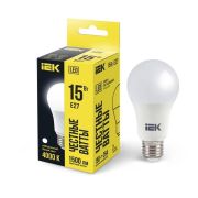 Лампа светодиодная 15Вт A60 грушевидная 4000К нейтр. бел. E27 230В IEK LLE-A60-15-230-40-E27