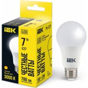 Лампа светодиодная A60 7Вт грушевидная 230В 6500К E27 IEK LLE-A60-7-230-65-E27