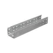 Лоток листовой перфорированный 100х80 L3000 сталь 0.7мм «БЫСТРЫЙ МОНТАЖ ПЛЮС» LPplus80-100-0.7-3000 оцинк. КМ PL0234