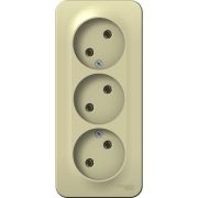 Розетка 3-м ОП Blanca 16А IP20 250В без заземл. без защ. шторок с изолир. пластиной беж. SE BLNRA000317