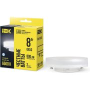 Лампа светодиодная T75 таблетка 8Вт 230В 6500К GX53 IEK LLE-T80-8-230-65-GX53
