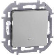Переключатель 1-кл. Inspiria 10А IP20 250В 10AX с подсветкой/индикацией механизм алюм. IEK 673662