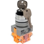 Переключатель на 2 положения I-O ПЕ-22 AKS-2 d22мм с ключом черн. DEKraft 25053DEK