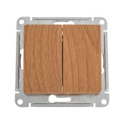 Переключатель проходной 2-кл. СП Glossa 10А IP20 (сх. 6/2) 10AX механизм дерево дуб SE GSL000565
