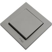 Выключатель 1-кл. СП AtlasDesign 10А IP20 (сх. 1) 10AX в сборе сталь SE ATN000912