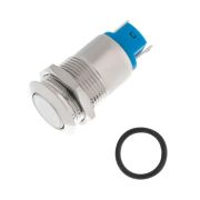 Кнопка антивандальная d12 с фикс. (2с) ON-OFF выпуклая (A12-B2) блист. Rexant 06-0340-A