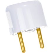 Вилка электрическая угловая без заземл. 6А 250В IP20 АБС-пластик бел. Bylectrica В6-241